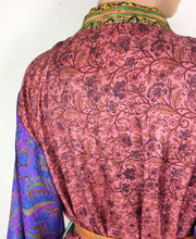 Load image into Gallery viewer, Vintage Silk Sari Kimono Short