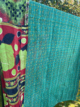 Load image into Gallery viewer, Vintage Sari Kantha Quilt