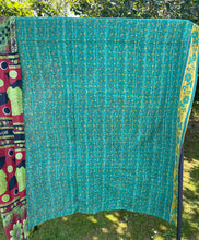 Load image into Gallery viewer, Vintage Sari Kantha Quilt