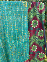 Load image into Gallery viewer, Vintage Sari Kantha Quilt