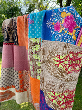Load image into Gallery viewer, Vintage Sari Kantha Quilt