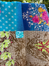 Load image into Gallery viewer, Vintage Sari Kantha Quilt