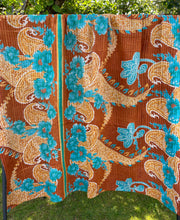 Load image into Gallery viewer, Vintage Sari Kantha Quilt