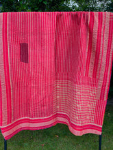 Load image into Gallery viewer, Vintage Sari Kantha Quilt