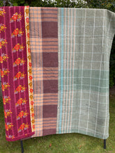 Load image into Gallery viewer, Vintage Sari Kantha Quilt