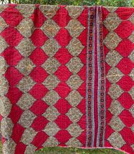 Load image into Gallery viewer, Vintage Sari Kantha Quilt