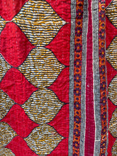 Load image into Gallery viewer, Vintage Sari Kantha Quilt