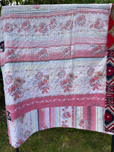 Load image into Gallery viewer, Vintage Sari Kantha Quilt