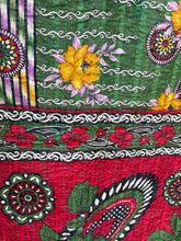 Load image into Gallery viewer, Vintage Sari Kantha Quilt