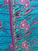 Load image into Gallery viewer, Vintage Sari Kantha Quilt