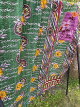 Load image into Gallery viewer, Vintage Sari Kantha Quilt