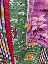 Load image into Gallery viewer, Vintage Sari Kantha Quilt