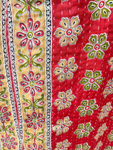 Load image into Gallery viewer, Vintage Sari Kantha Quilt