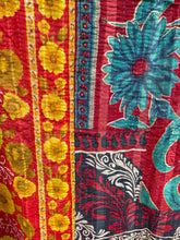 Load image into Gallery viewer, Vintage Sari Kantha Quilt