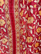 Load image into Gallery viewer, Vintage Sari Kantha Quilt