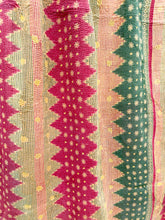 Load image into Gallery viewer, Vintage Sari Kantha Quilt