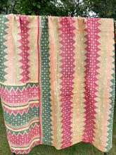 Load image into Gallery viewer, Vintage Sari Kantha Quilt