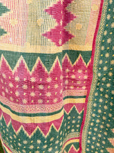 Load image into Gallery viewer, Vintage Sari Kantha Quilt
