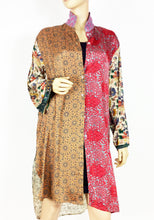 Load image into Gallery viewer, Vintage Silk Sari Long Shirt