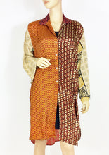 Load image into Gallery viewer, Vintage Silk Sari Long Shirt