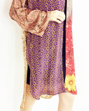 Load image into Gallery viewer, Vintage Silk Sari Long Shirt
