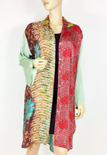 Load image into Gallery viewer, Vintage Silk Sari Long Shirt
