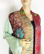 Load image into Gallery viewer, Vintage Silk Sari Long Shirt