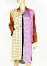 Load image into Gallery viewer, Vintage Silk Sari Long Shirt