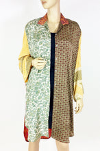 Load image into Gallery viewer, Vintage Silk Sari Long Shirt