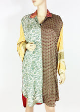 Load image into Gallery viewer, Vintage Silk Sari Long Shirt