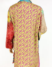 Load image into Gallery viewer, Vintage Silk Sari Long Shirt
