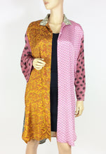 Load image into Gallery viewer, Vintage Silk Sari Long Shirt