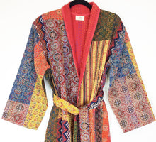 Load image into Gallery viewer, Ajrakh Kantha Robe