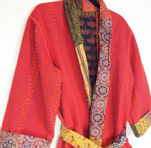 Load image into Gallery viewer, Ajrakh Kantha Robe