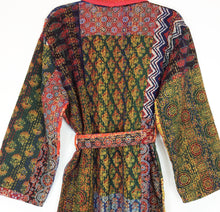 Load image into Gallery viewer, Ajrakh Kantha Robe