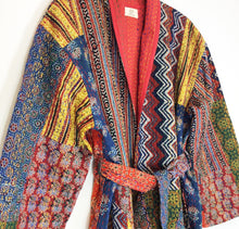 Load image into Gallery viewer, Ajrakh Kantha Robe