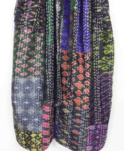 Load image into Gallery viewer, Vintage Silk Sari Patchwork Kantha Robe