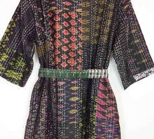 Load image into Gallery viewer, Vintage Silk Sari Patchwork Kantha Robe