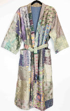 Load image into Gallery viewer, Vintage Silk Sari Patchwork Kantha Robe
