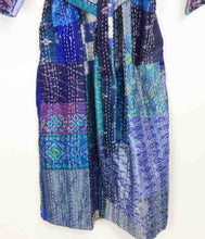 Load image into Gallery viewer, Vintage Silk Sari Patchwork Kantha Robe