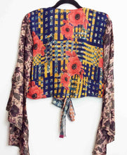 Load image into Gallery viewer, Sari Patchwork Wrap Top