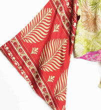 Load image into Gallery viewer, Sari Patchwork Wrap Top