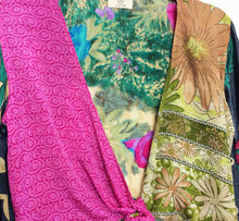 Load image into Gallery viewer, Sari Patchwork Wrap Top
