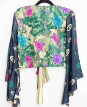 Load image into Gallery viewer, Sari Patchwork Wrap Top