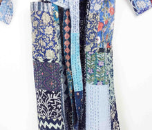 Load image into Gallery viewer, Blockprint Patchwork Kantha Robe