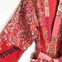 Load image into Gallery viewer, Blockprint Patchwork Kantha Robe