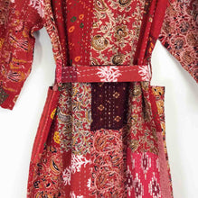 Load image into Gallery viewer, Blockprint Patchwork Kantha Robe