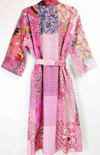 Load image into Gallery viewer, Blockprint Patchwork Kantha Robe