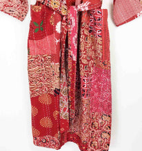 Load image into Gallery viewer, Blockprint Patchwork Kantha Robe