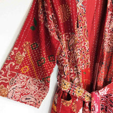 Load image into Gallery viewer, Blockprint Patchwork Kantha Robe